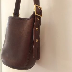 Vintage Chocolate Brown Coach mini bucket bag